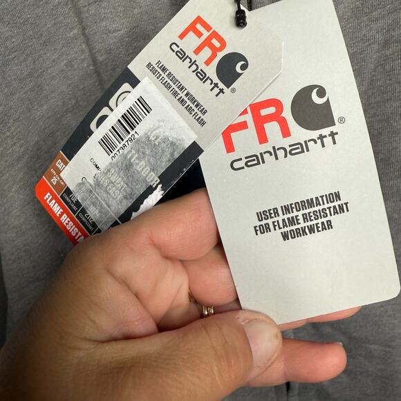 Carhartt Flame Resistant Force Hoodie Men’s M Tall Gray Loose Fit Full Zip NWT - Picture 6 of 8